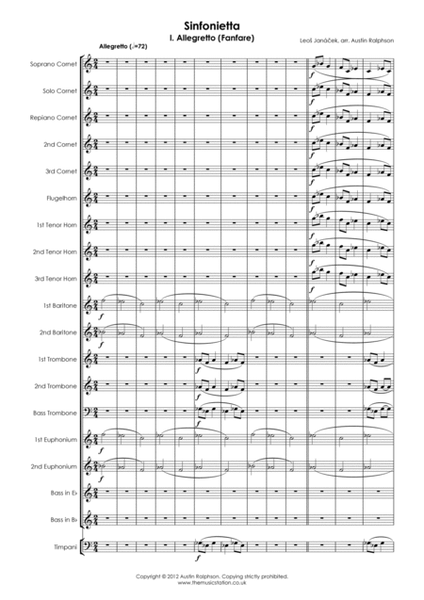 Sinfonietta I. Allegretto (Fanfare) - brass band image number null