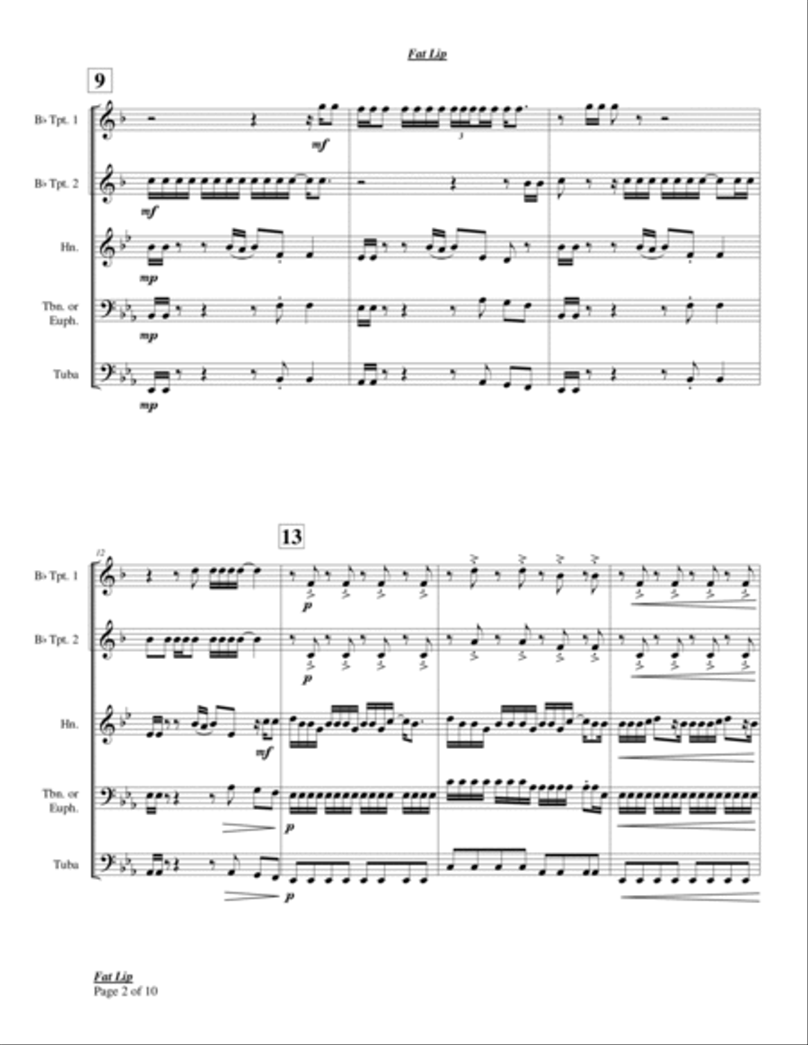 Fat Lip Chamber Music scores gallery preview page 2