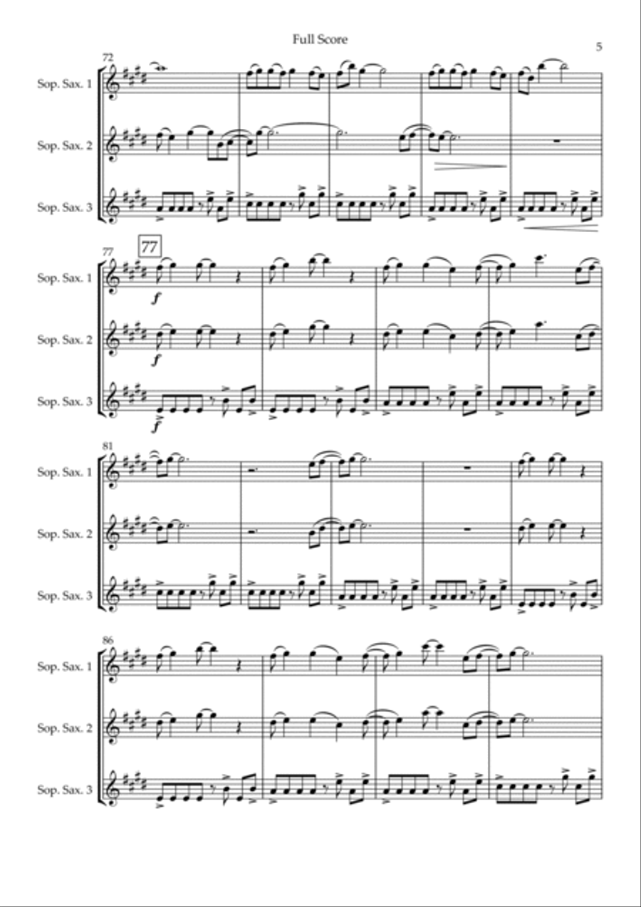 Without You Woodwind Trio scores gallery preview page 5