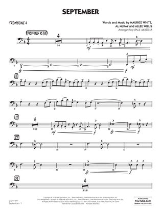 September (arr. Paul Murtha) - Trombone 4