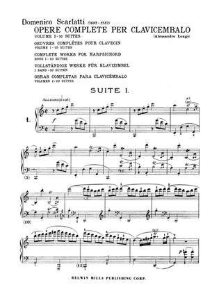 Book cover for Scarlatti: The Complete Works, Volume I
