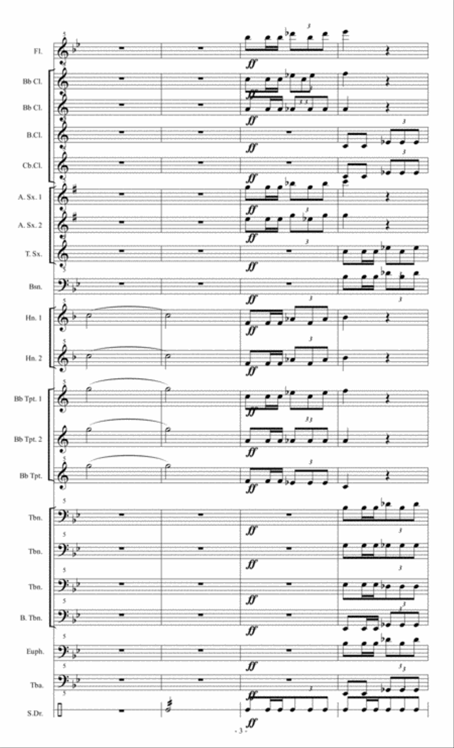 Massing of the Colors Massing of the Colors Marching Band scores gallery preview page 3