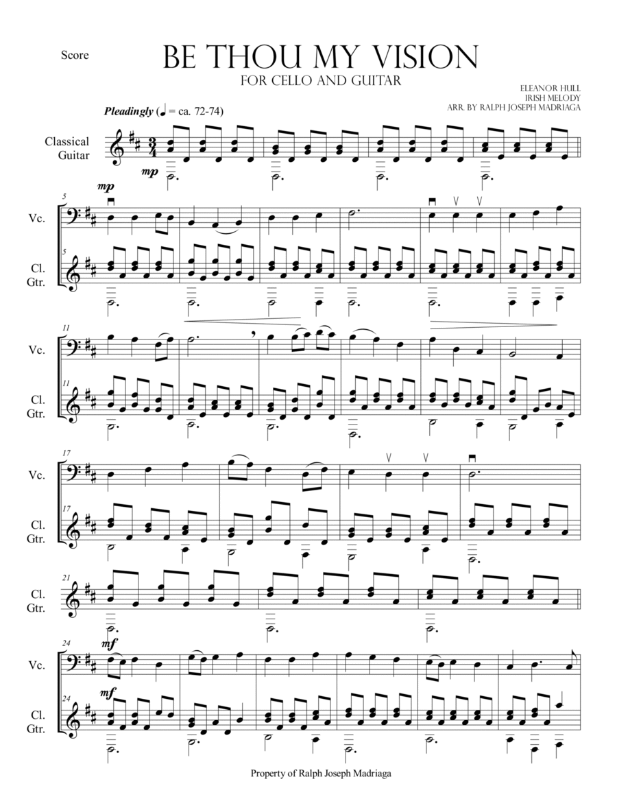 Be Thou My Vision String Duet scores gallery preview page 1