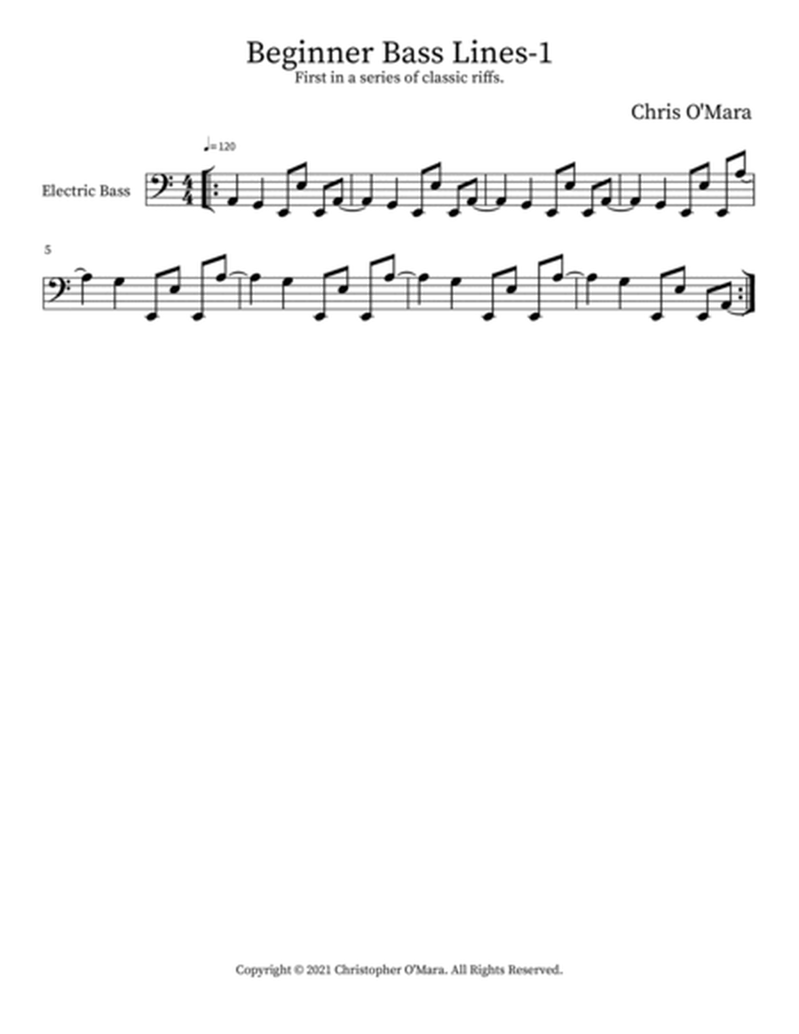 Beginner Bass Lines-1