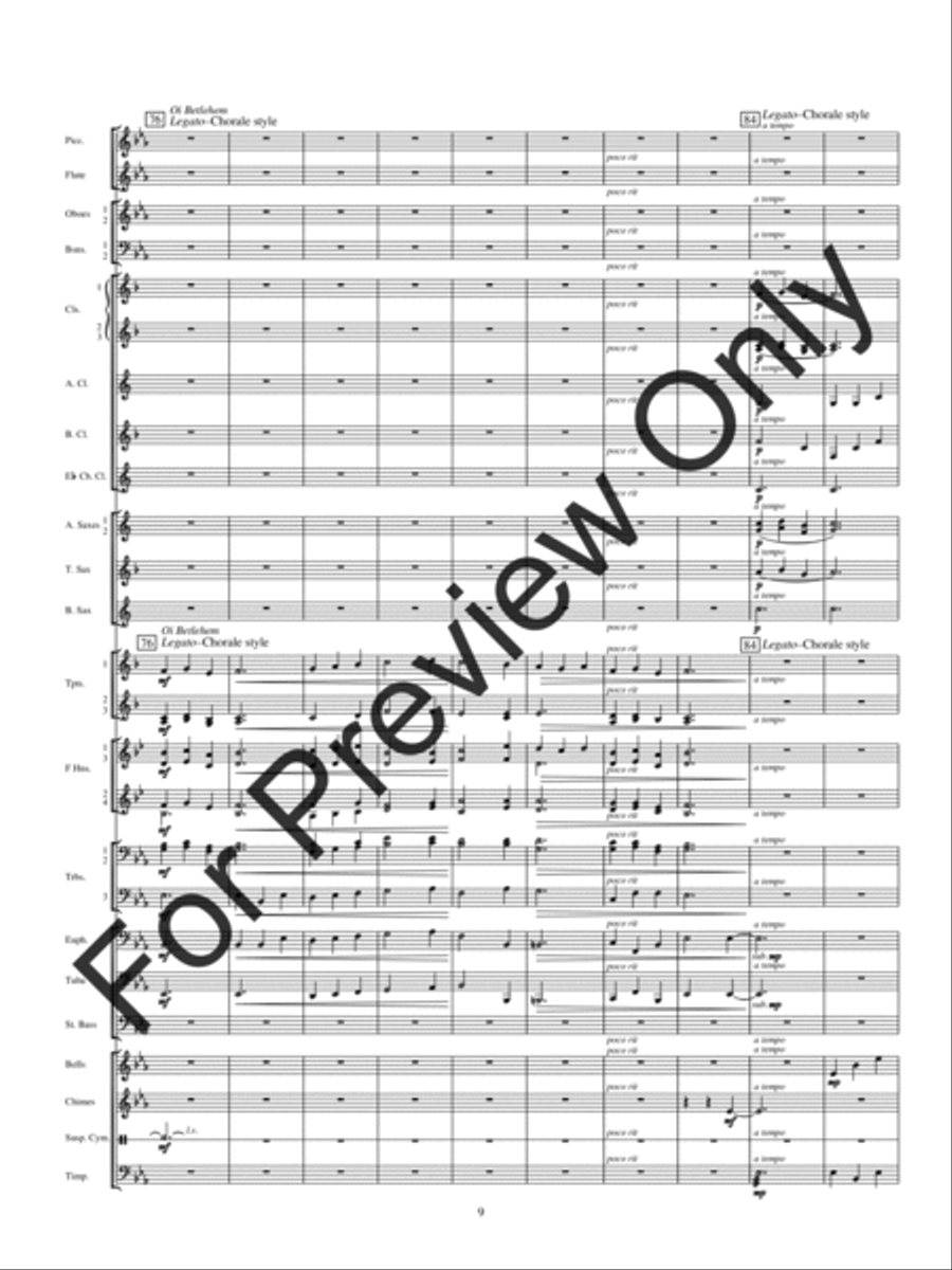Rhapsody On Spanish Carols Concert Band scores gallery preview page 12