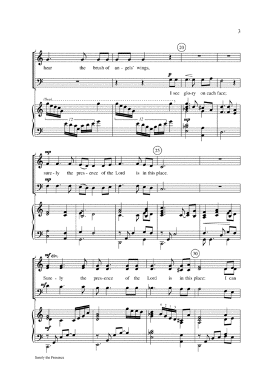 Surely the Presence of the Lord 3-Part scores gallery preview page 3
