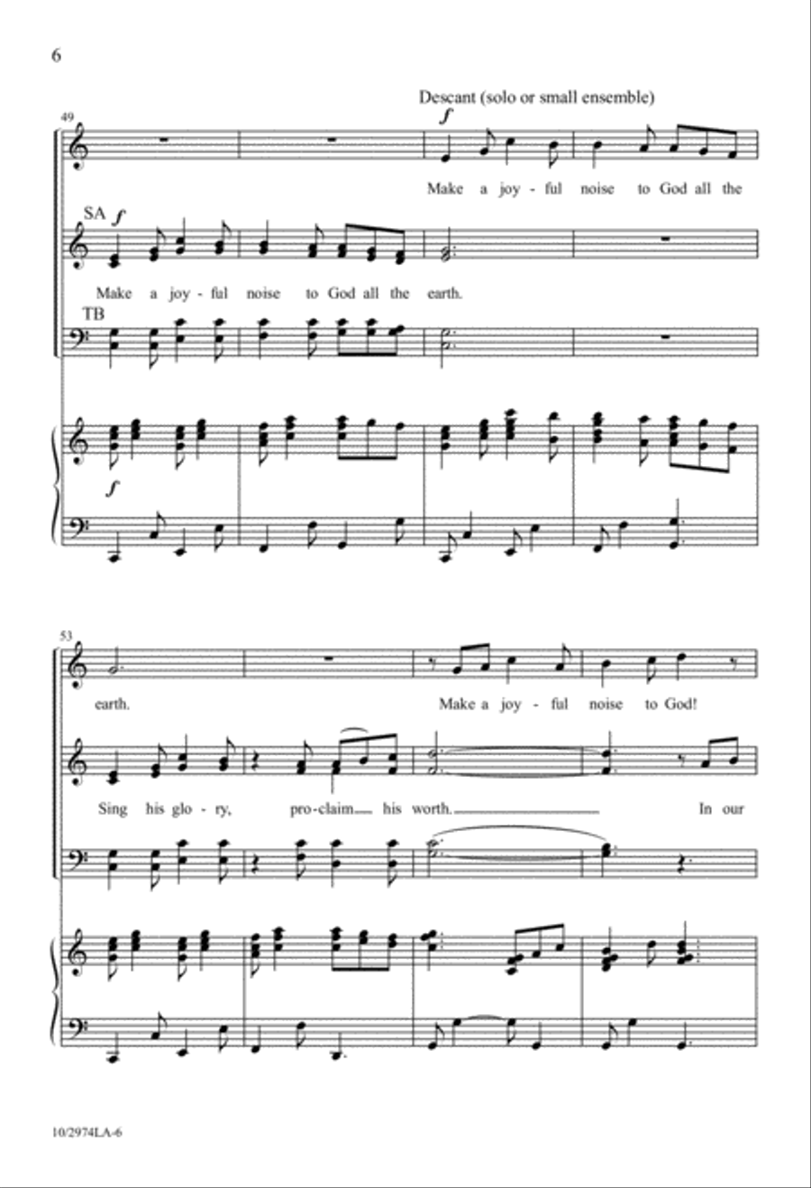 Make a Joyful Noise 4-Part scores gallery preview page 6
