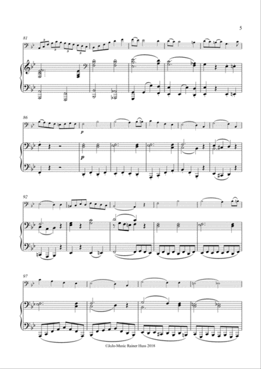 Bernhard Romberg, Sonata op. 43, Bb Major Small Ensemble scores gallery preview page 6