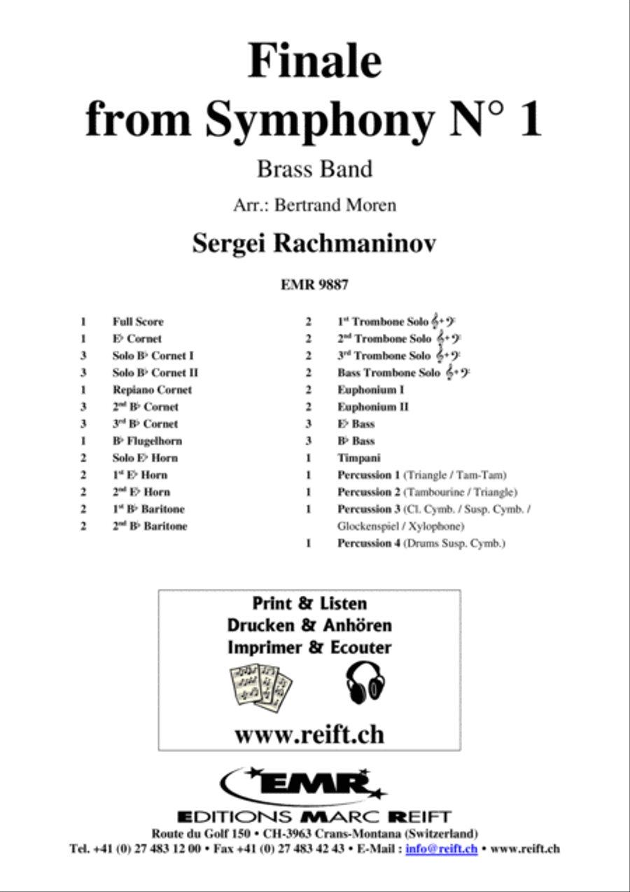 Finale from Symphony No. 1 Brass Band scores gallery preview page 2