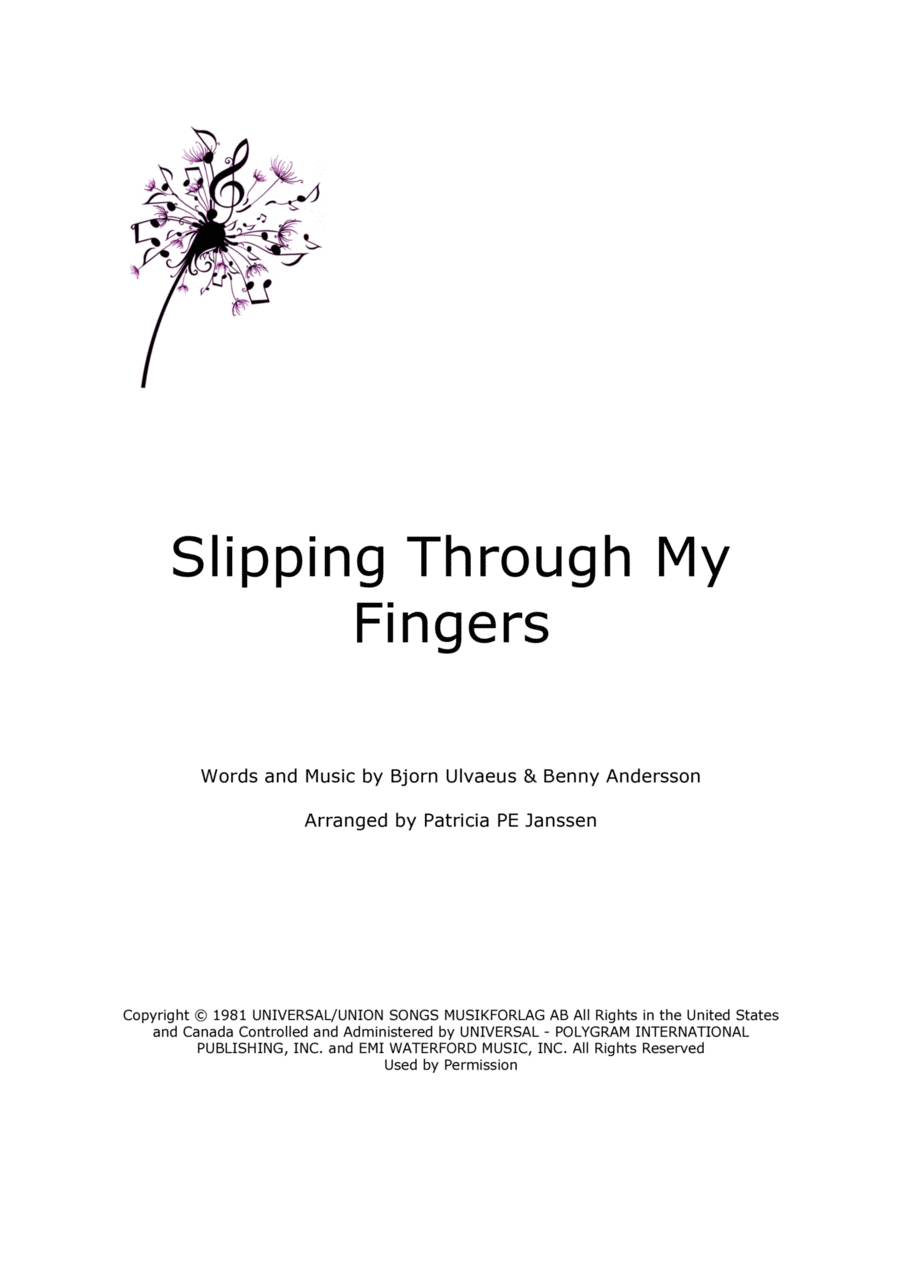 Slipping Through My Fingers SSA scores gallery preview page 1
