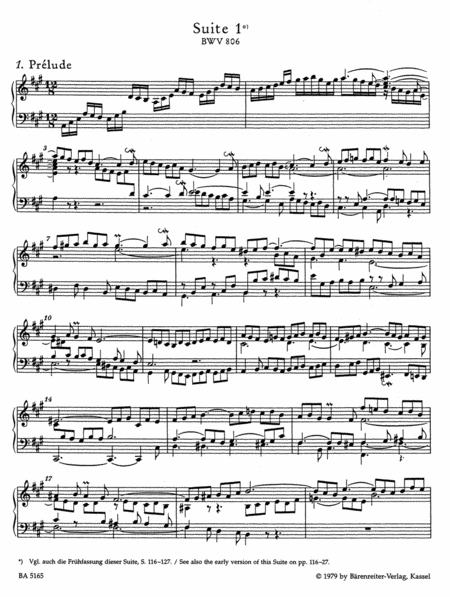 The Six English Suites BWV 806-811
