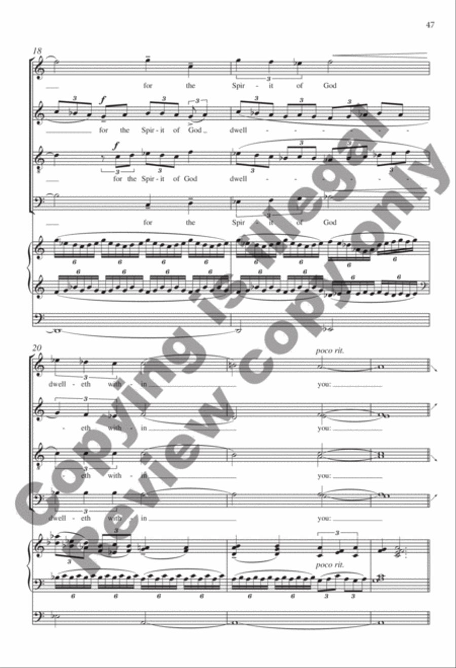 Selected Sacred Choral Works of Julian Wachner, Volume 1 4-Part scores gallery preview page 45