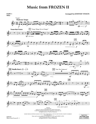 Book cover for Music from Disney's Frozen 2 (arr. Johnnie Vinson) - Pt.1 - Oboe