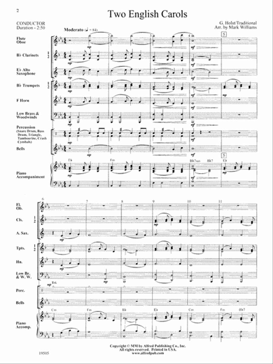 Two English Carols Two English Carols Concert Band scores gallery preview page 3