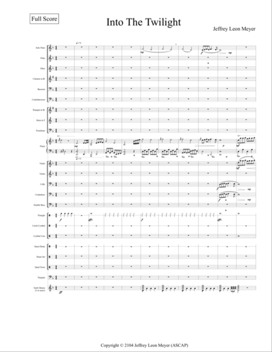 Into The Twilight - For Orchestra Full Orchestra scores gallery preview page 1