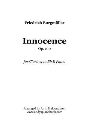 Book cover for Innocence Op. 100 - Clarinet & Piano