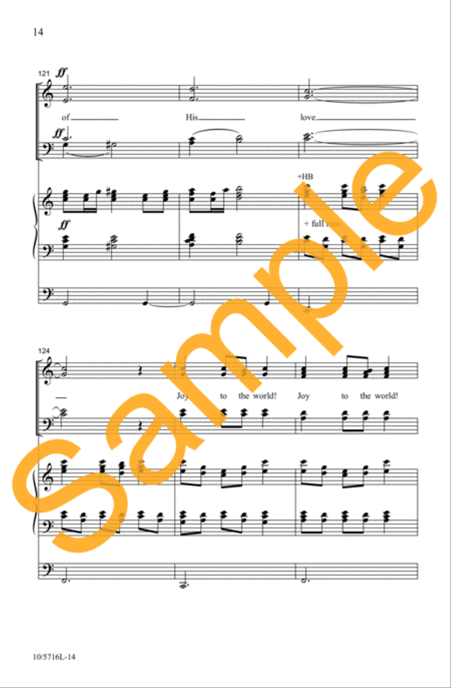 Sing Joy to the World 4-Part scores gallery preview page 13