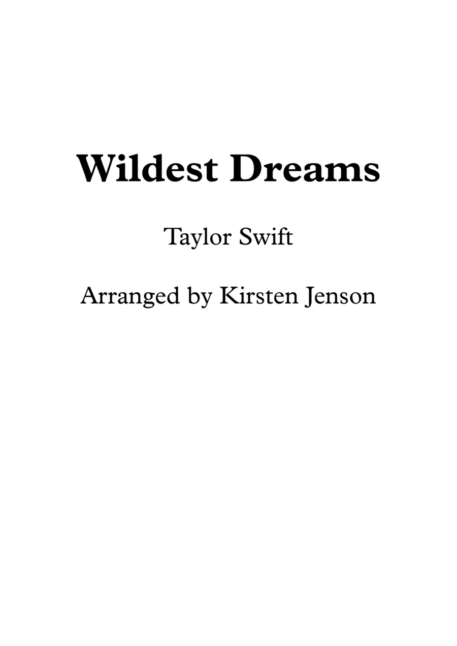 Wildest Dreams String Quartet scores gallery preview page 1
