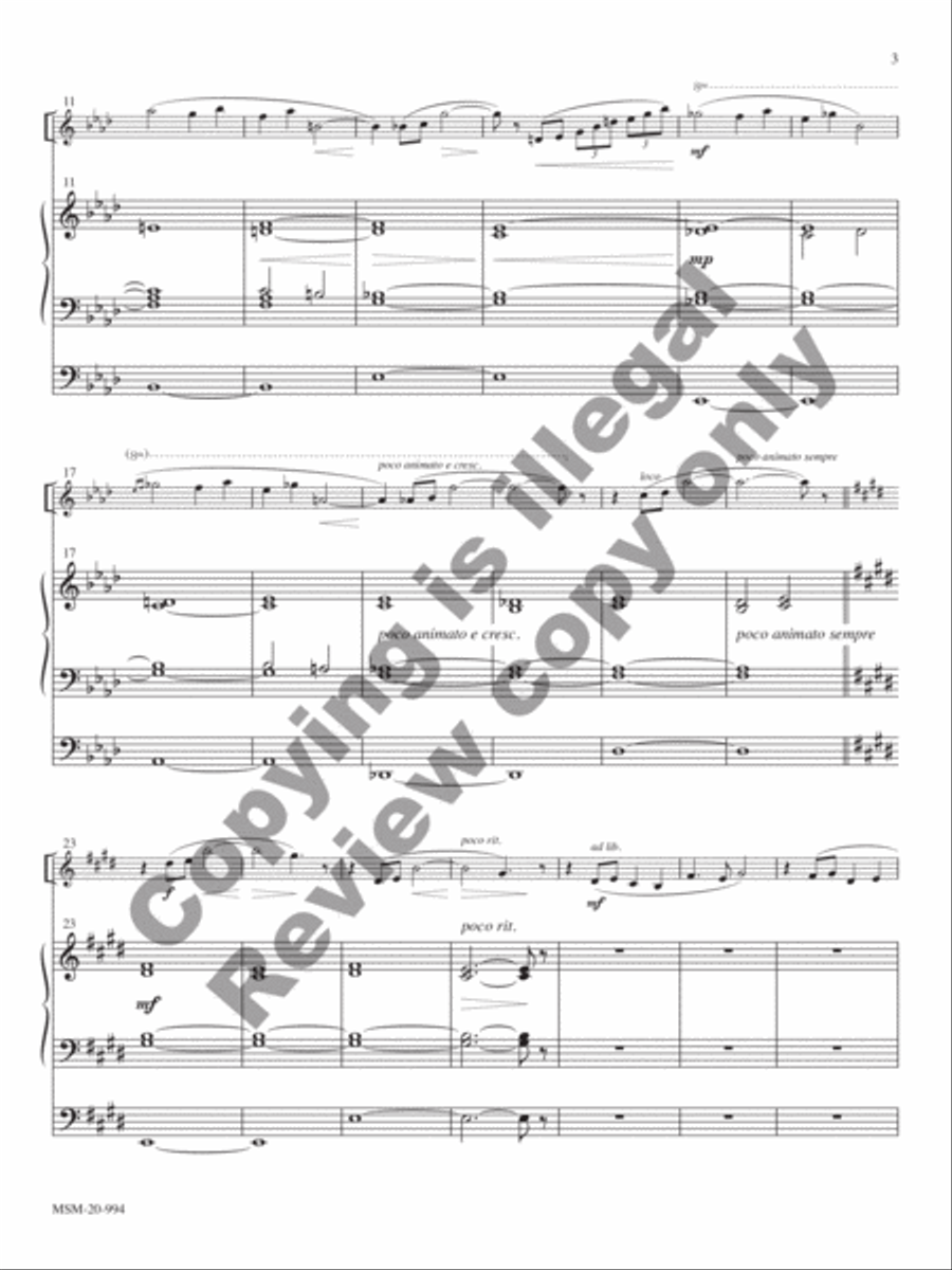 Peace for Violin and Organ Violin scores gallery preview page 7
