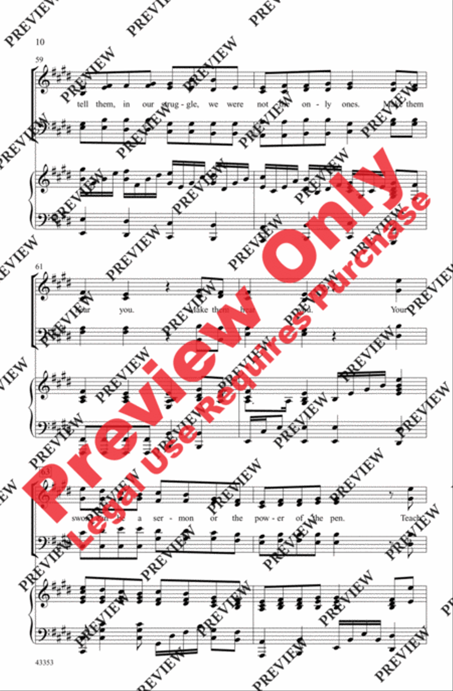 Make Them Hear You 4-Part scores gallery preview page 10
