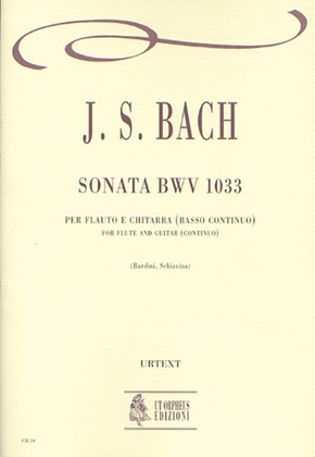 Book cover for Sonata BWV 1033 for Flute and Guitar