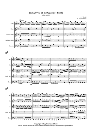 Handel: Solomon HWV67: Sinfonia: The Arrival of the Queen of Sheba arr. wind quintet