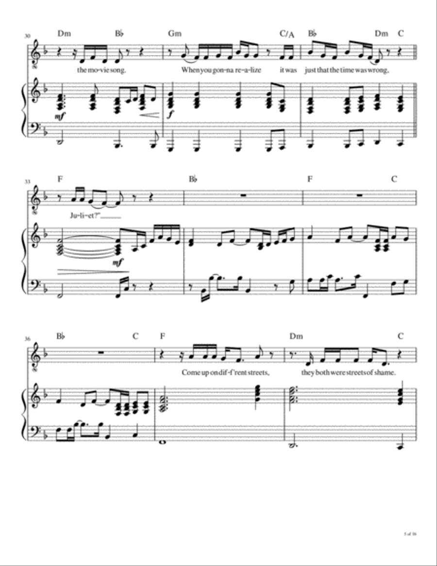 Romeo And Juliet Voice scores gallery preview page 6
