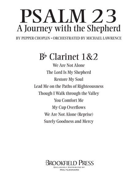 Psalm 23 - A Journey With The Shepherd - Bb Clarinet 1,2