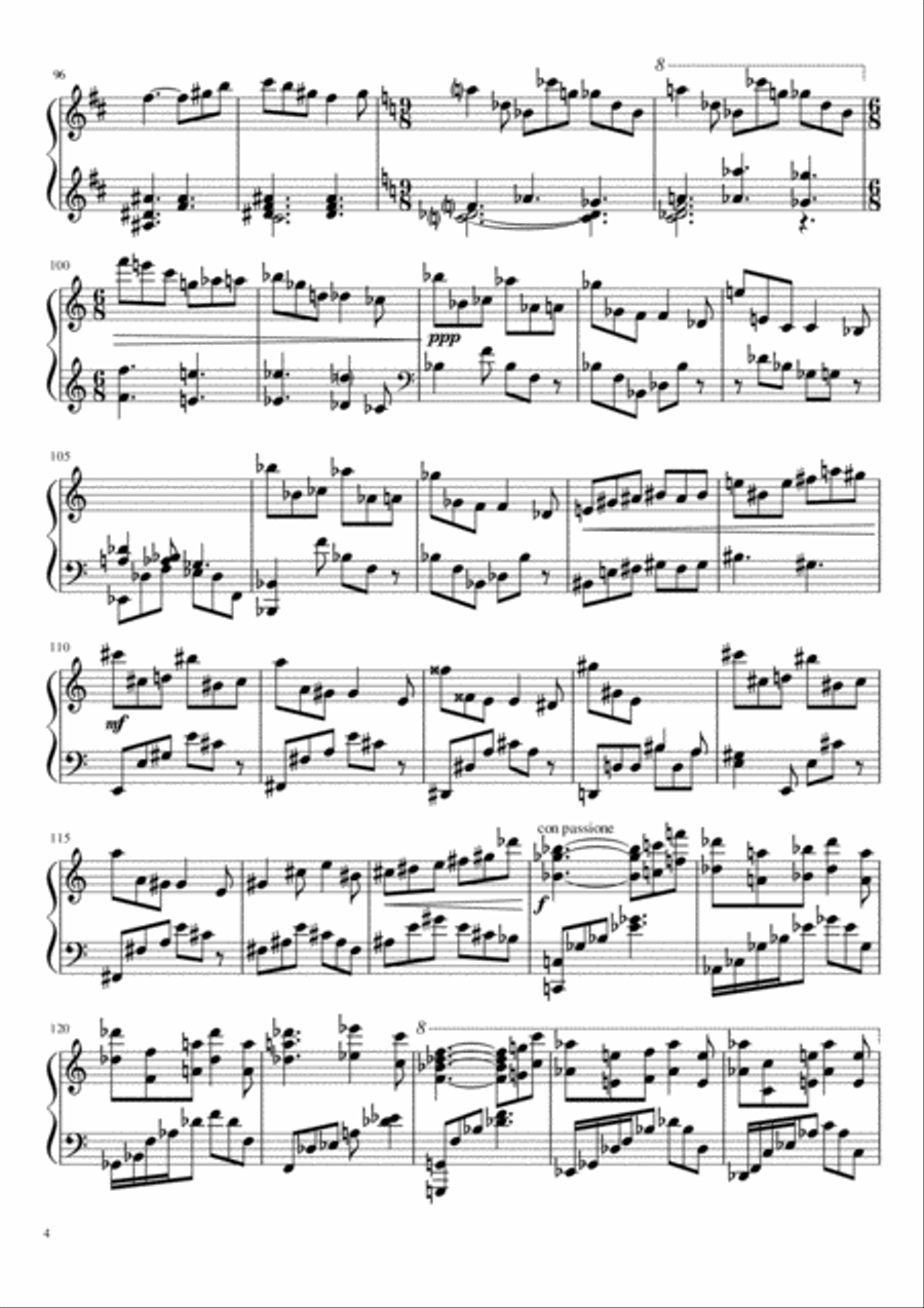 Sonate №1 (part III) Piano Solo scores gallery preview page 4