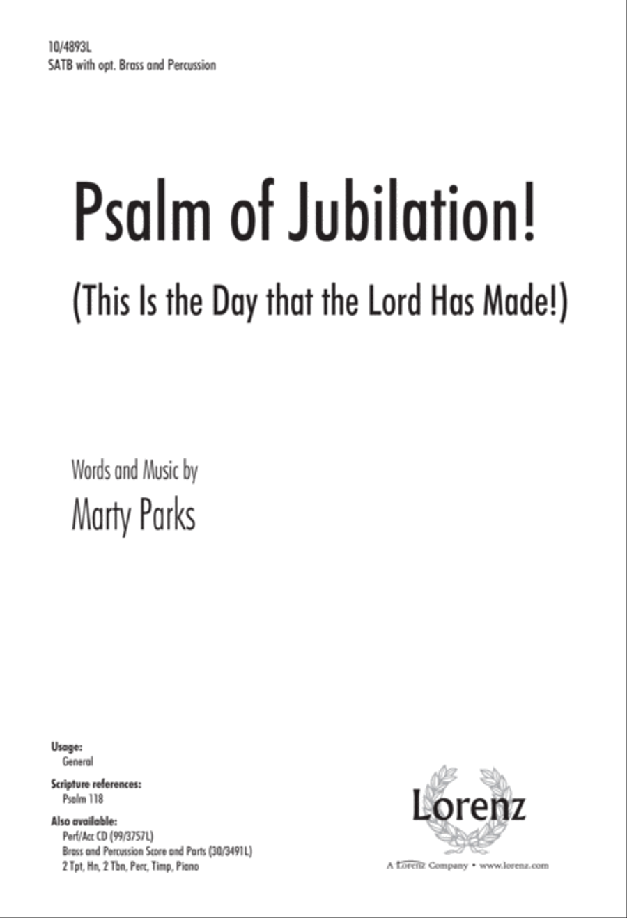 Psalm of Jubilation! 4-Part scores gallery preview page 1