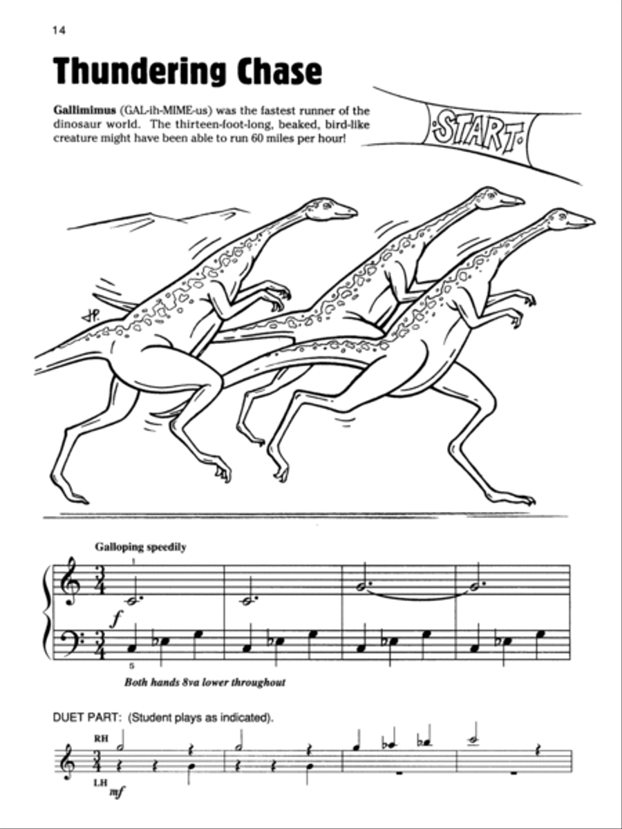 Dinosaur World, Book 1 Dinosaur World, Book 1 Easy Piano scores gallery preview page 3