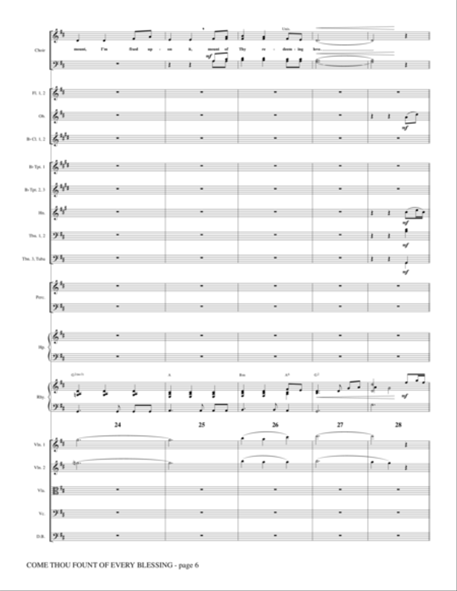 Come, Thou Fount Of Every Blessing - Full Score Choir scores gallery preview page 6
