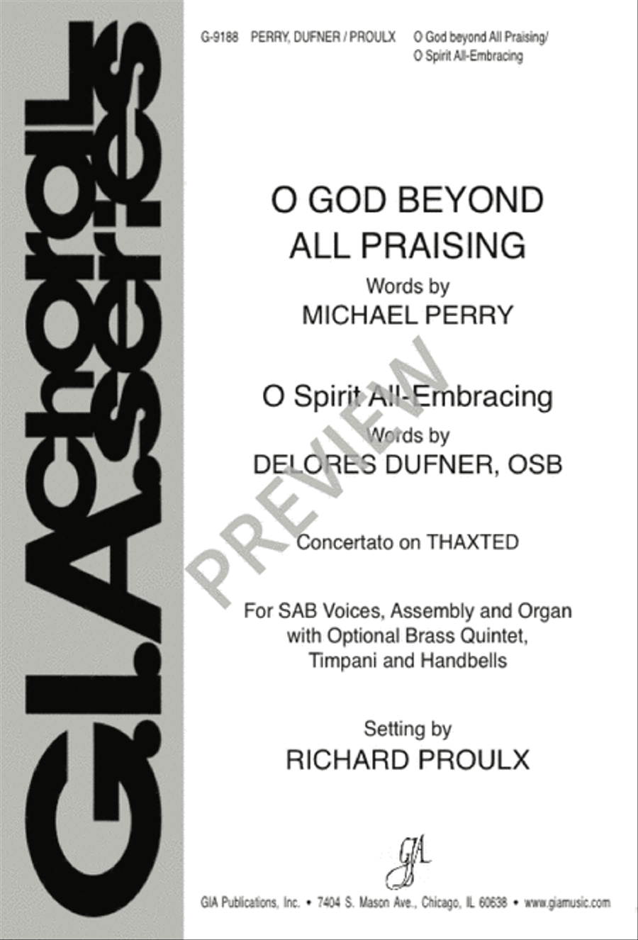 O God beyond All Praising / O Spirit All-Embracing O God beyond All Praising / O Spirit All-Embracing 3-Part scores gallery preview page 2