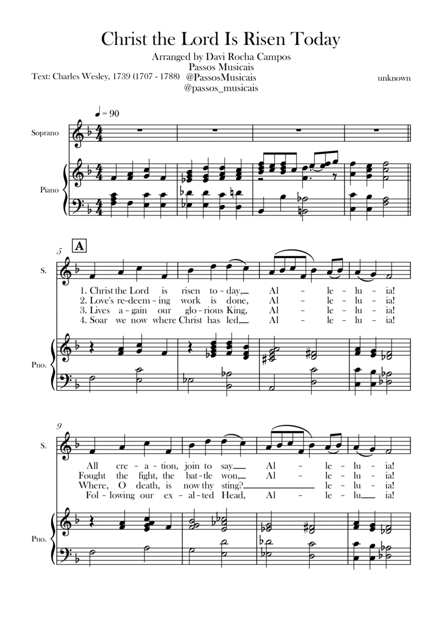 Christ the Lord is Rises today Chamber Music scores gallery preview page 1
