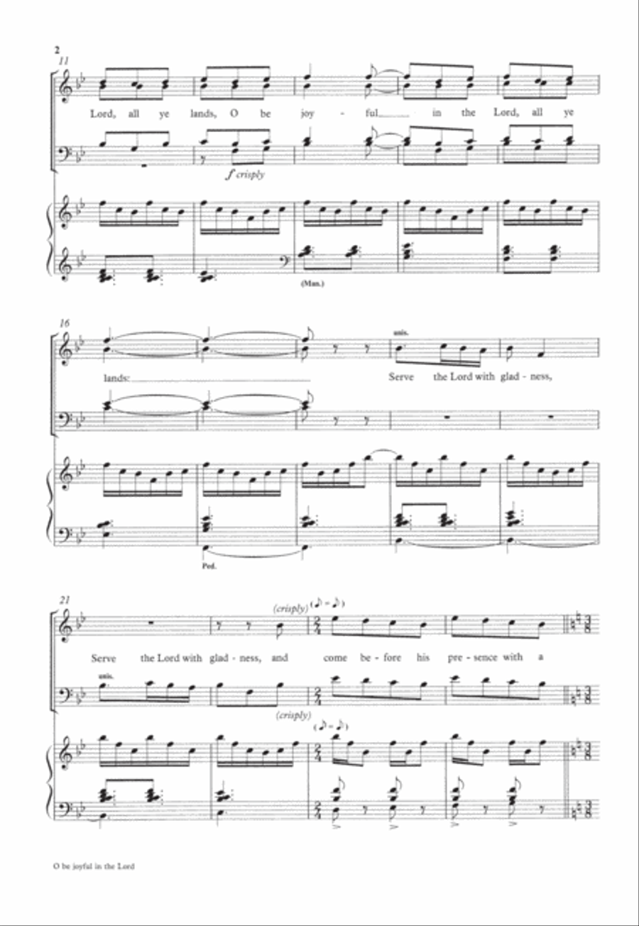 O be joyful in the Lord 4-Part scores gallery preview page 2