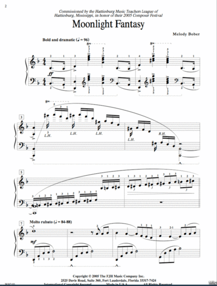 Moonlight Fantasy Moonlight Fantasy Piano Solo scores gallery preview page 2