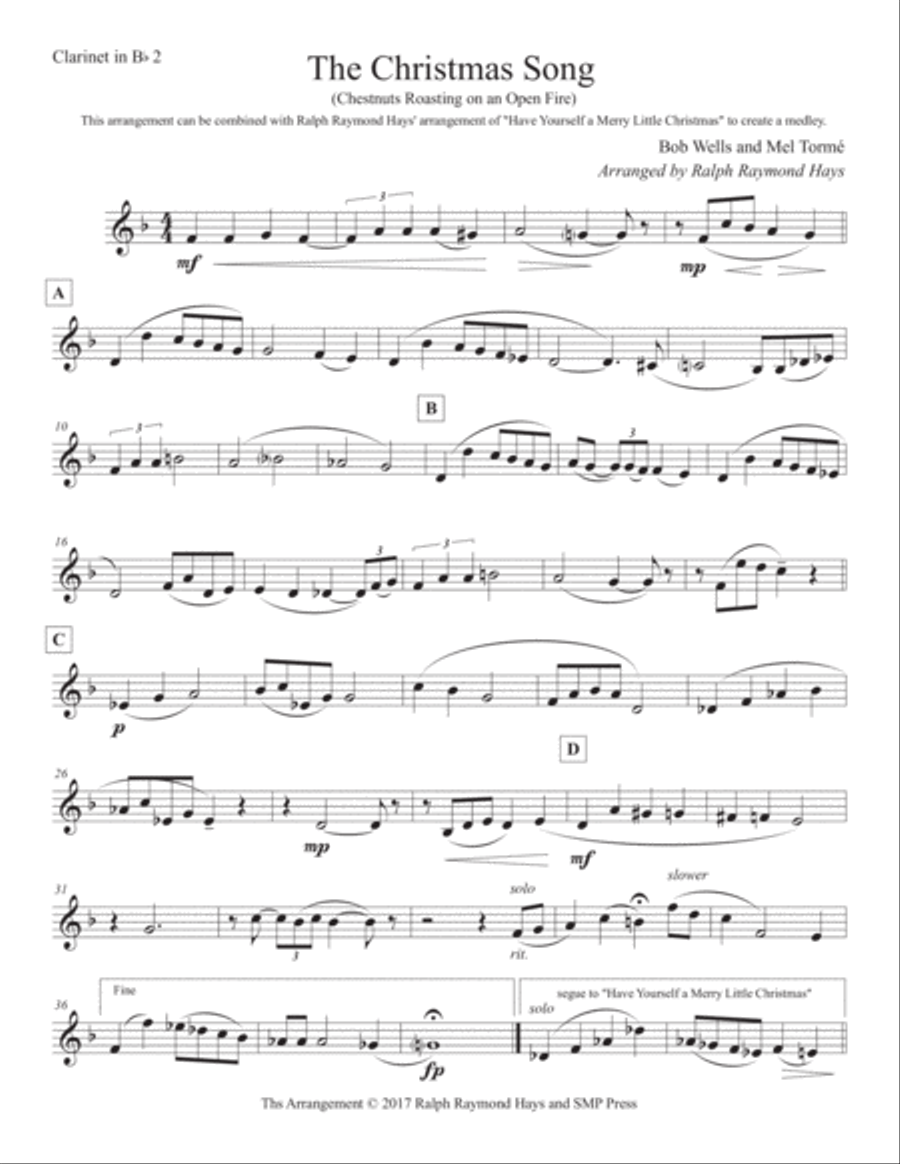 The Christmas Song (Chestnuts Roasting On An Open Fire) Woodwind Ensemble scores gallery preview page 6