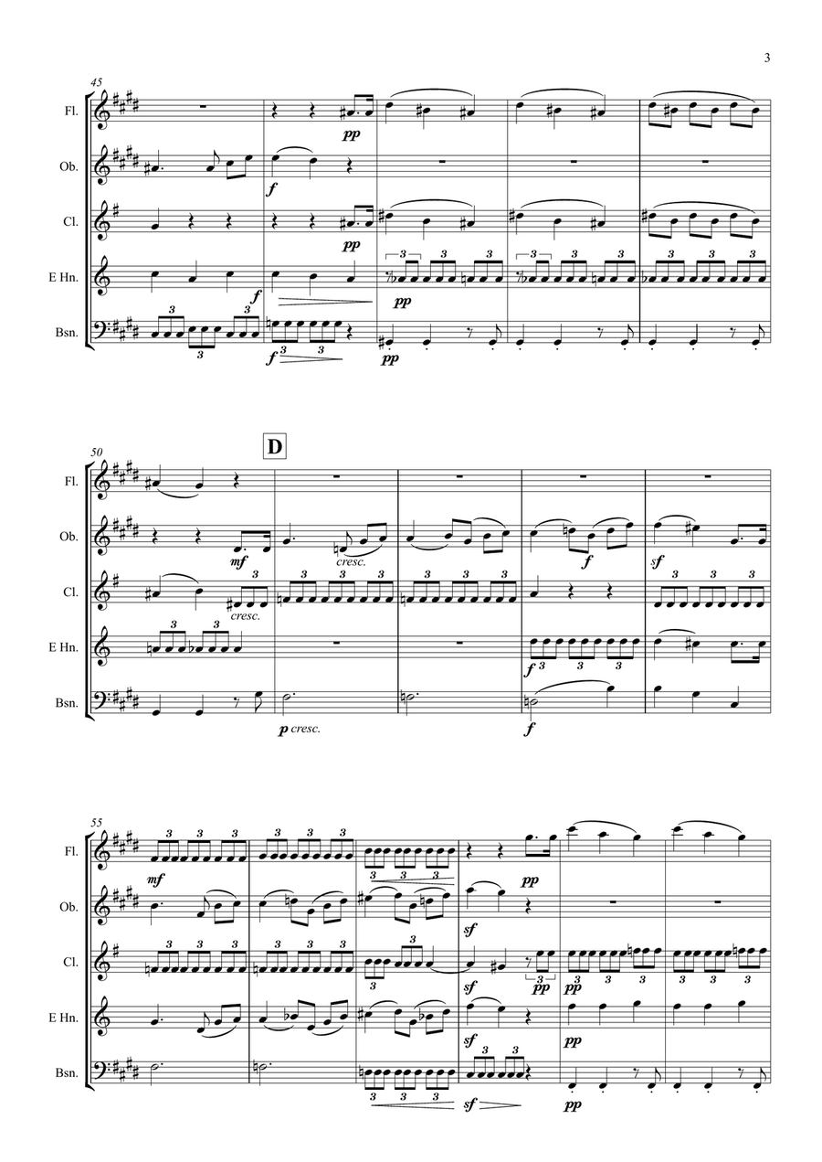 Mendelssohn: Incidental Music from A Midsummer Night's Dream Op.61 No.7 Notturno - wind quintet Mendelssohn: Incidental Music from A Midsummer Night's Dream Op.61 No.7 Notturno - wind quintet Woodwind Quintet scores gallery preview page 3