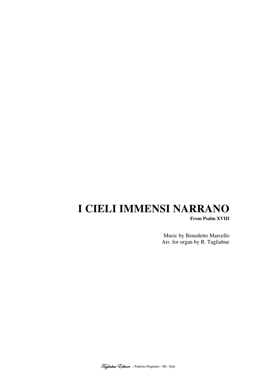 Psalm 18 (19) - I CIELI IMMENSI NARRANO by B. Marcello - Arr. for Piano/Organ Piano Solo scores gallery preview page 1