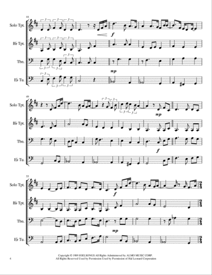 And So It Goes Brass Ensemble scores gallery preview page 4