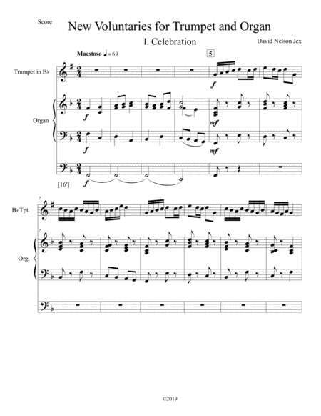 New Voluntaries for Bb Trumpet and Organ or Piano