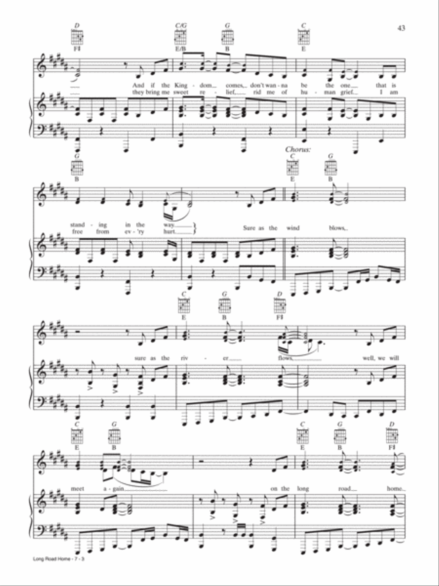 Long Road Home Long Road Home Piano, Vocal, Guitar scores gallery preview page 3