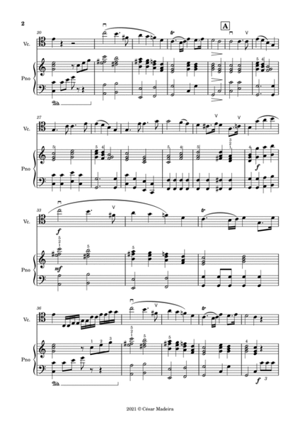 The Wedding March - Cello and Piano (Full Score and Parts) image number null