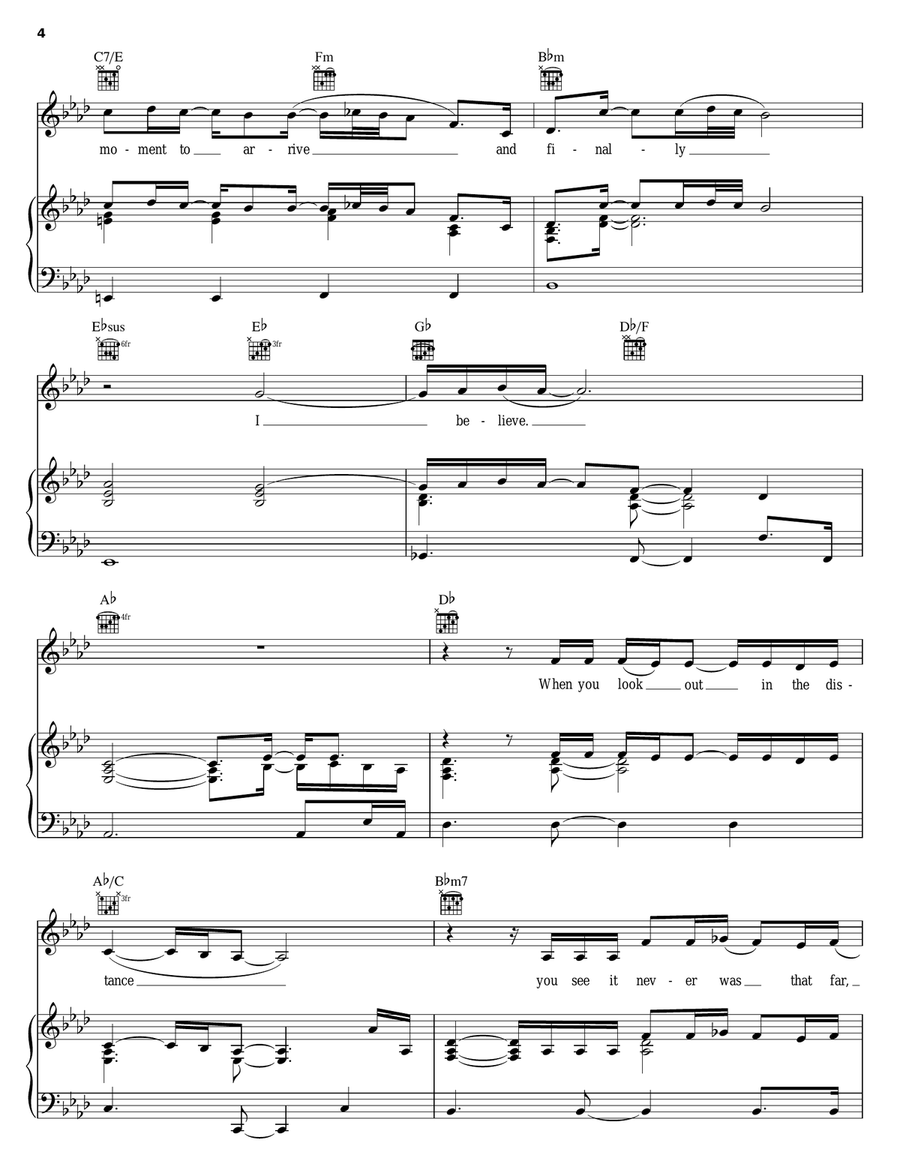 I Believe Piano, Vocal, Guitar scores gallery preview page 4