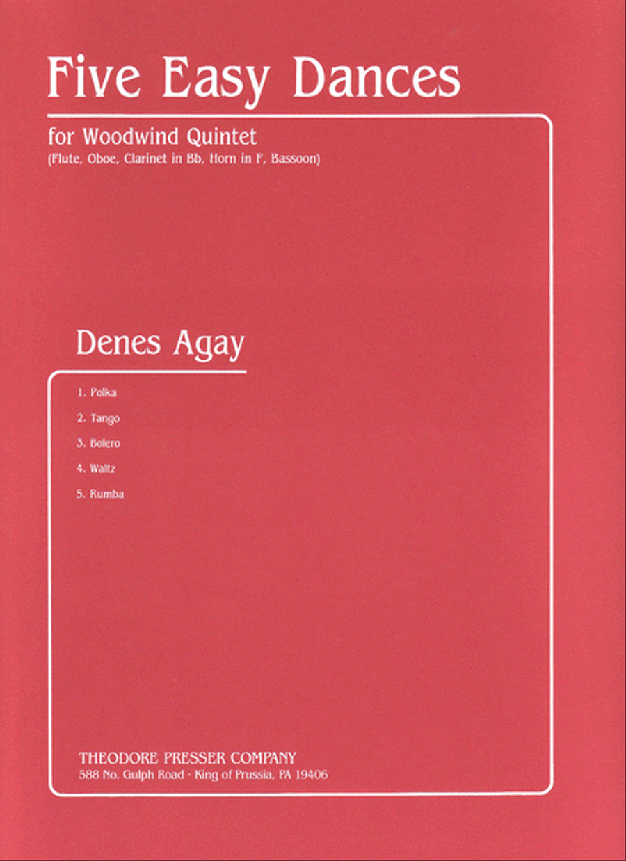Five Easy Dances Woodwind Quintet scores gallery preview page 1