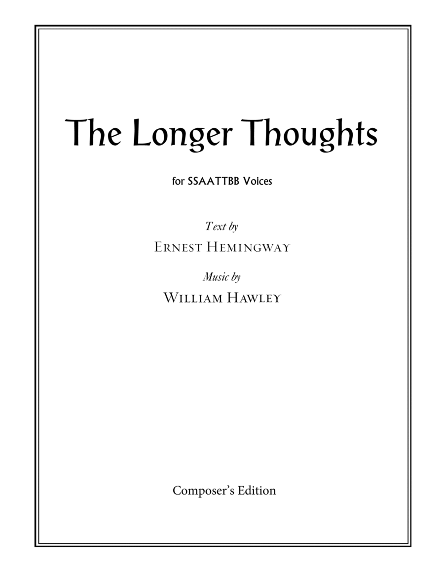 The Longer Thoughts Divisi scores gallery preview page 1