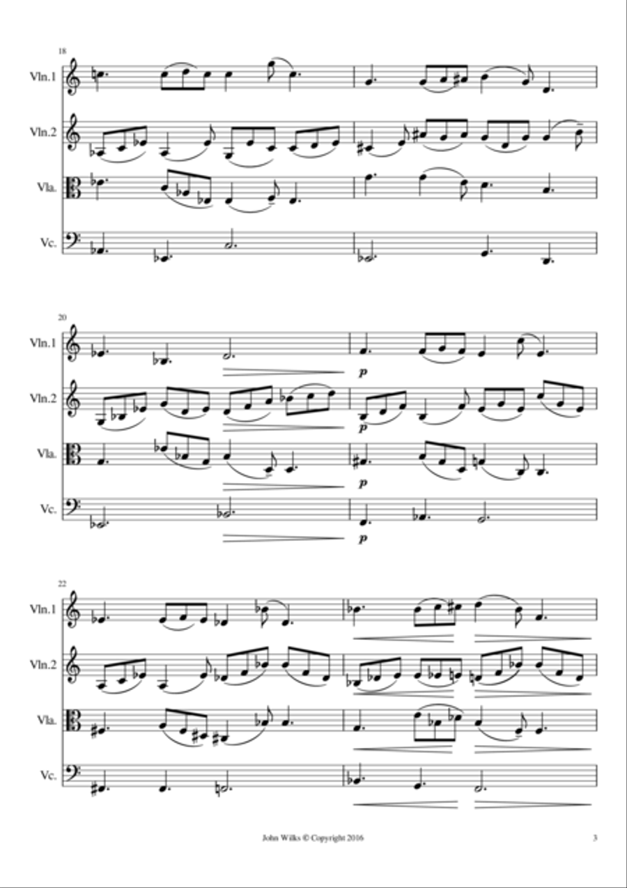 Air - String Quartet (Mov #2 of String Suite) String Quartet scores gallery preview page 3