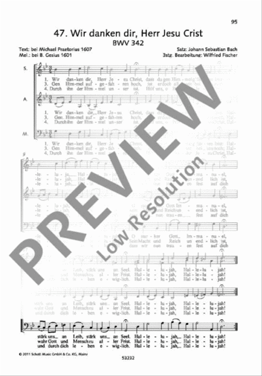 Wir danken dir, Herr Jesu Christ A Cappella scores gallery preview page 2