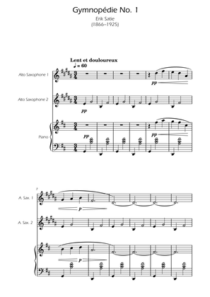 Gymnopedie No. 1 - Alto Sax Duet w/ Piano
