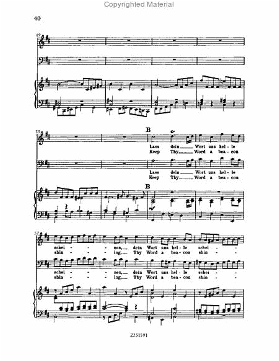 Gott, der Herr, ist Sonn' und Schild, BWV 79 Choir scores gallery preview page 40